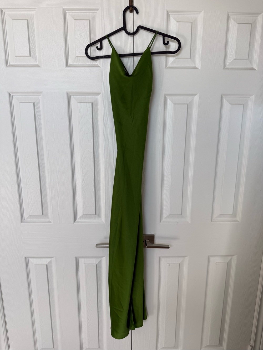 Meshki Green Satin Slip Maxi Dress - Picture 2 of 2